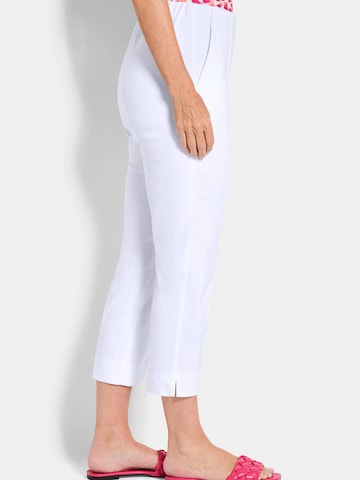 Goldner Slimfit Hose in Weiß