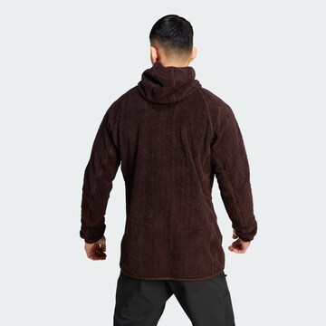 ADIDAS TERREX Athletic Fleece Jacket 'Techrock' in Brown