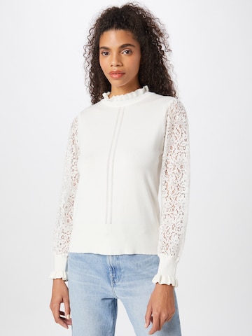 Oasis Sweater in White: front