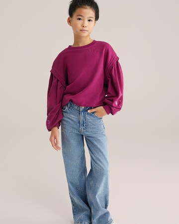 Wide leg Jeans di WE Fashion in blu