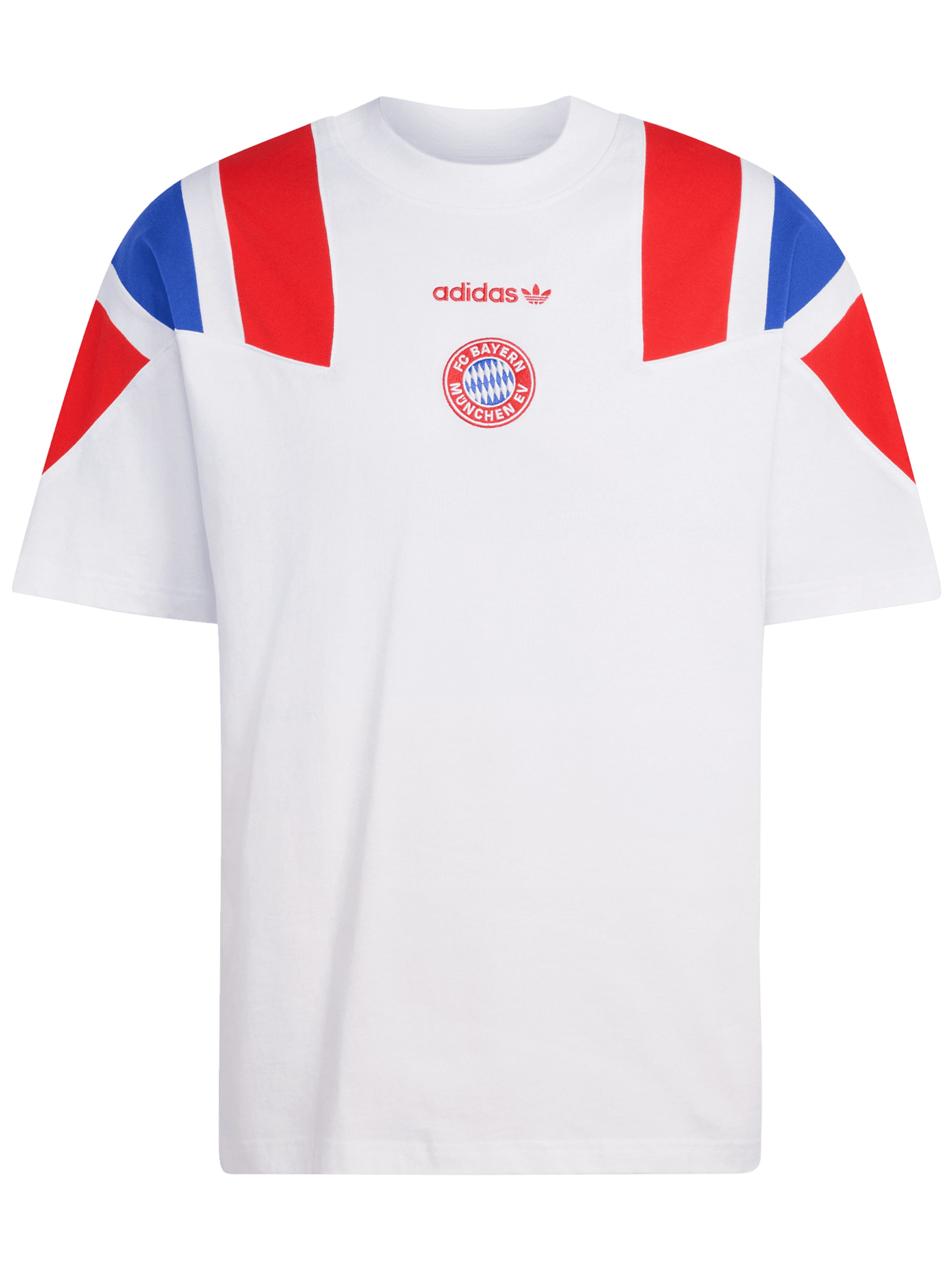 T-Shirt 'FC Bayern' ADIDAS ORIGINALS en blanc : devant