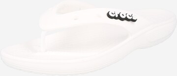 Tongs Crocs en blanc : devant