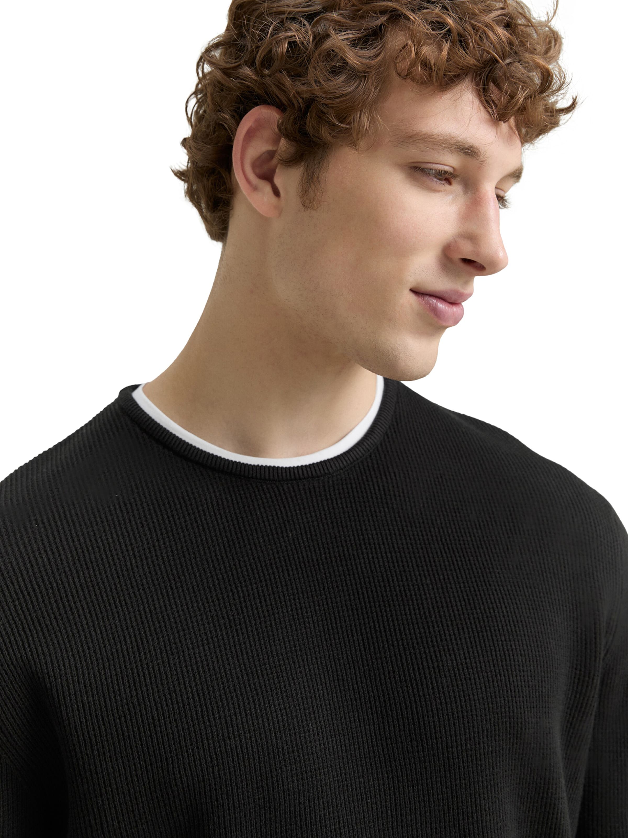 TOM TAILOR DENIM Sweater in Black