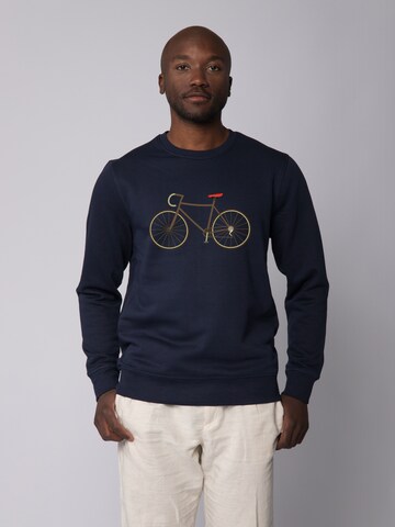 Watapparel Sweatshirt ' Fahrrad ' in Blauw: voorkant