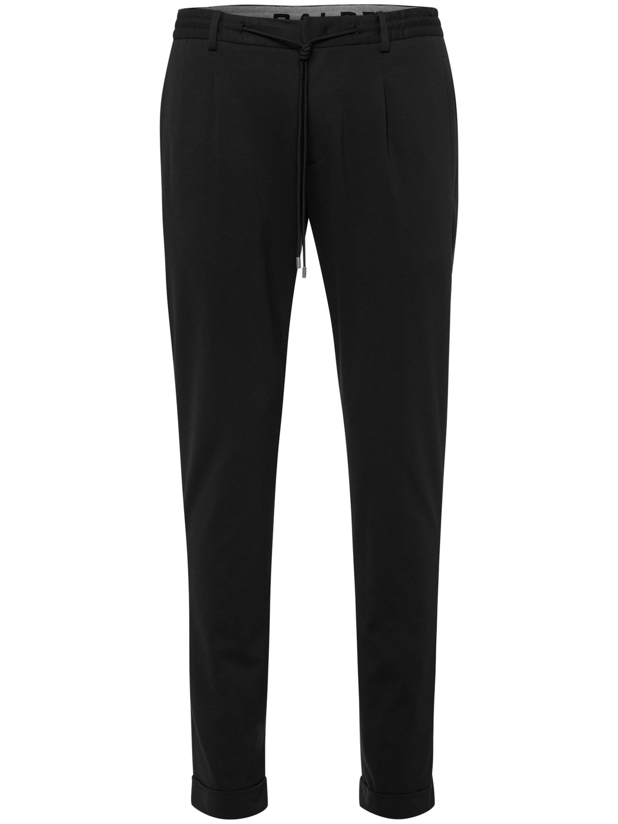 Baldessarini Slim fit Pleat-Front Pants in Black: front