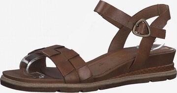 TAMARIS Sandalen met riem in Bruin: voorkant