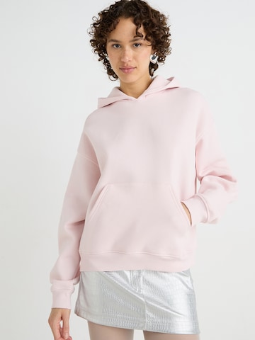 Gina Tricot Sweatshirt in Roze: voorkant