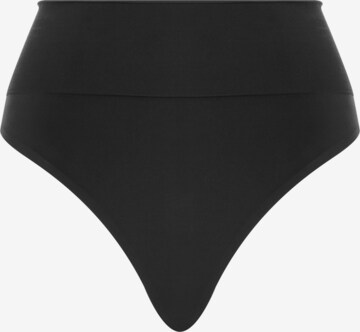 String ' High Waist Thong ' Wolford en noir : devant