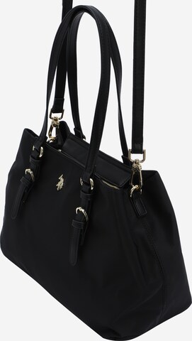 U.S. POLO ASSN. Schultertasche 'Houston' in Schwarz