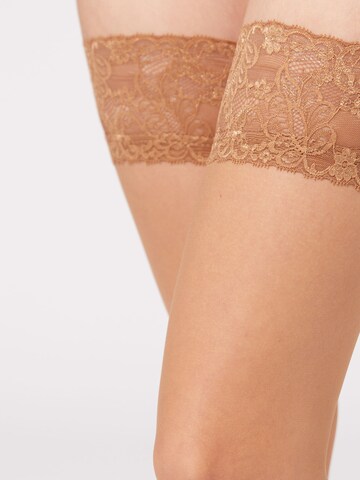 CALZEDONIA Halterlose Strümpfe in Beige