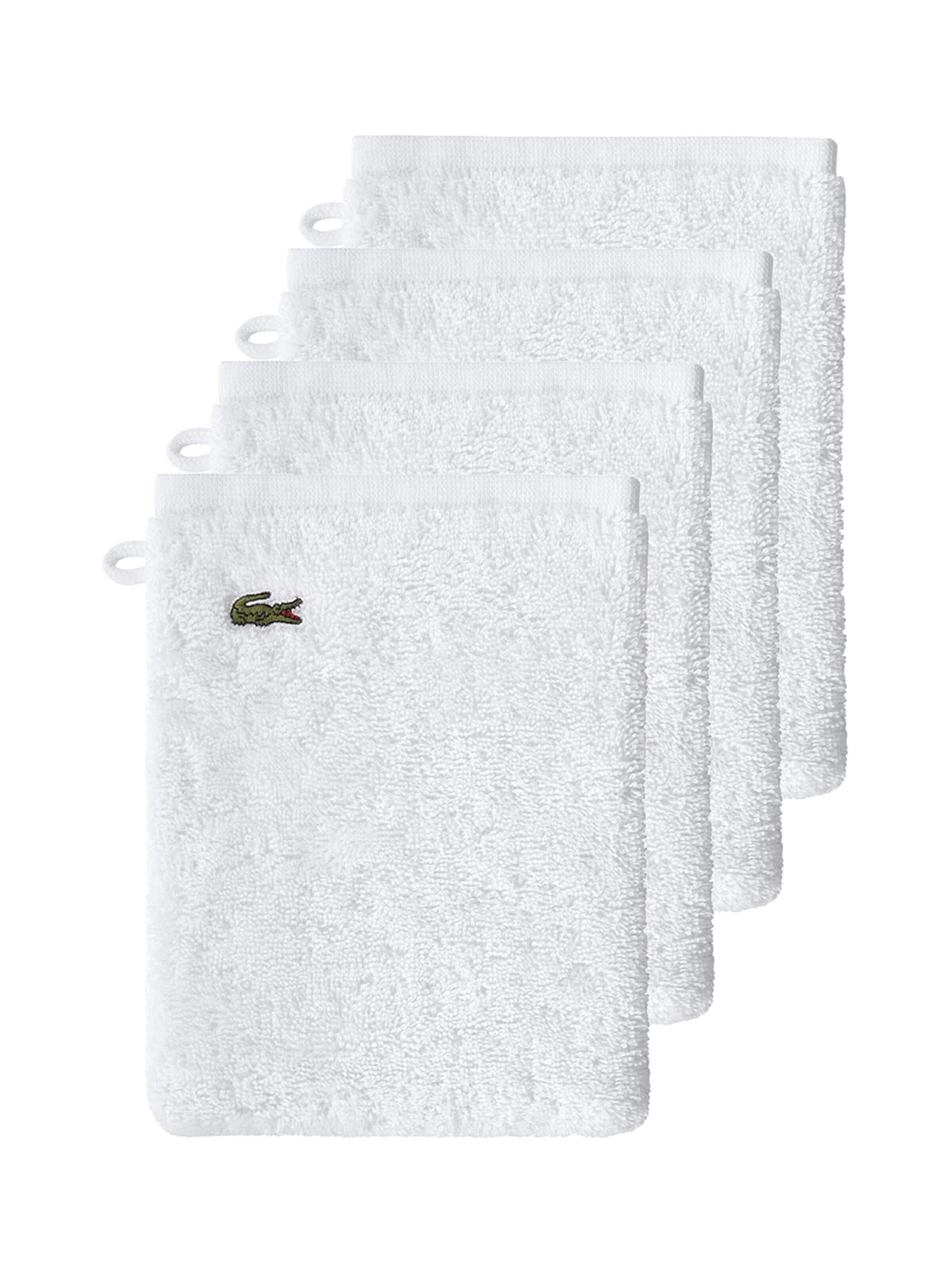 LACOSTE Handtuch 'LLECROCO'‌‌‌‌‌ in Weiß: Vorderseite