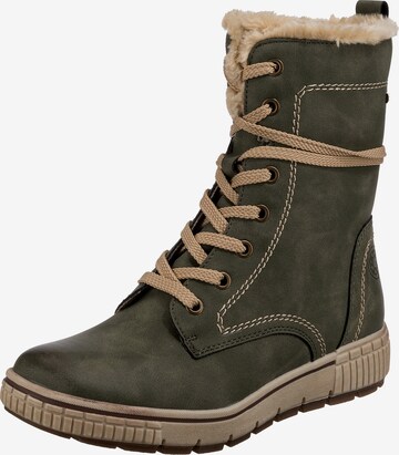 Relife Lace-Up Ankle Boots 'Jachaud' in Green: front