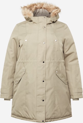 Vero Moda Curve Parka 'TROK' in Grün: predná strana