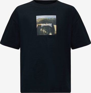 Maglietta 'JCOECHO' di JACK & JONES in nero: frontale