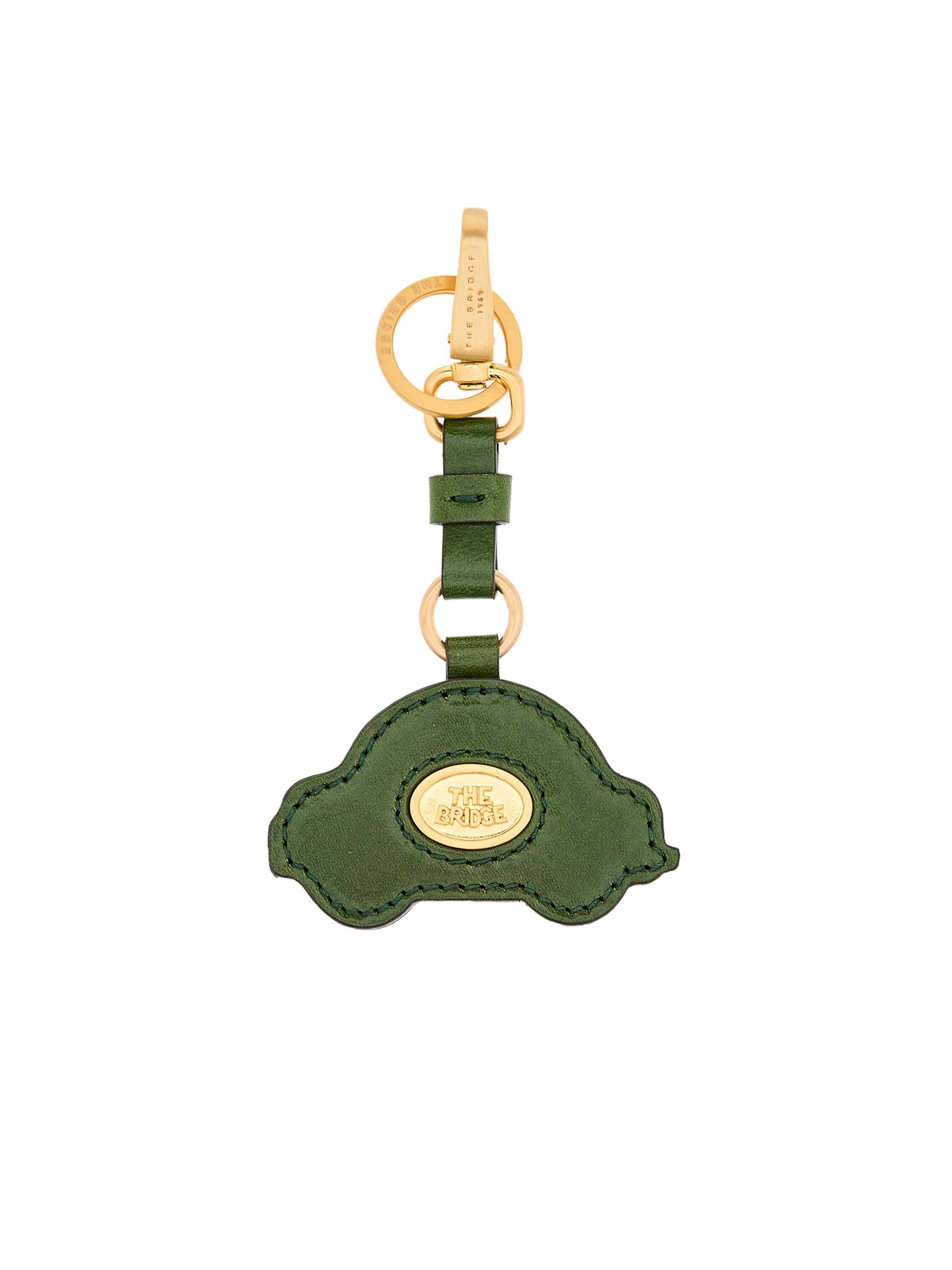 The Bridge Key Ring in Green: front