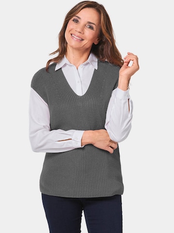 Goldner Gebreide bodywarmer in Grijs: voorkant