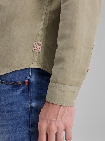 TIMEZONE Shirt 'Stand-up-collar' in Green