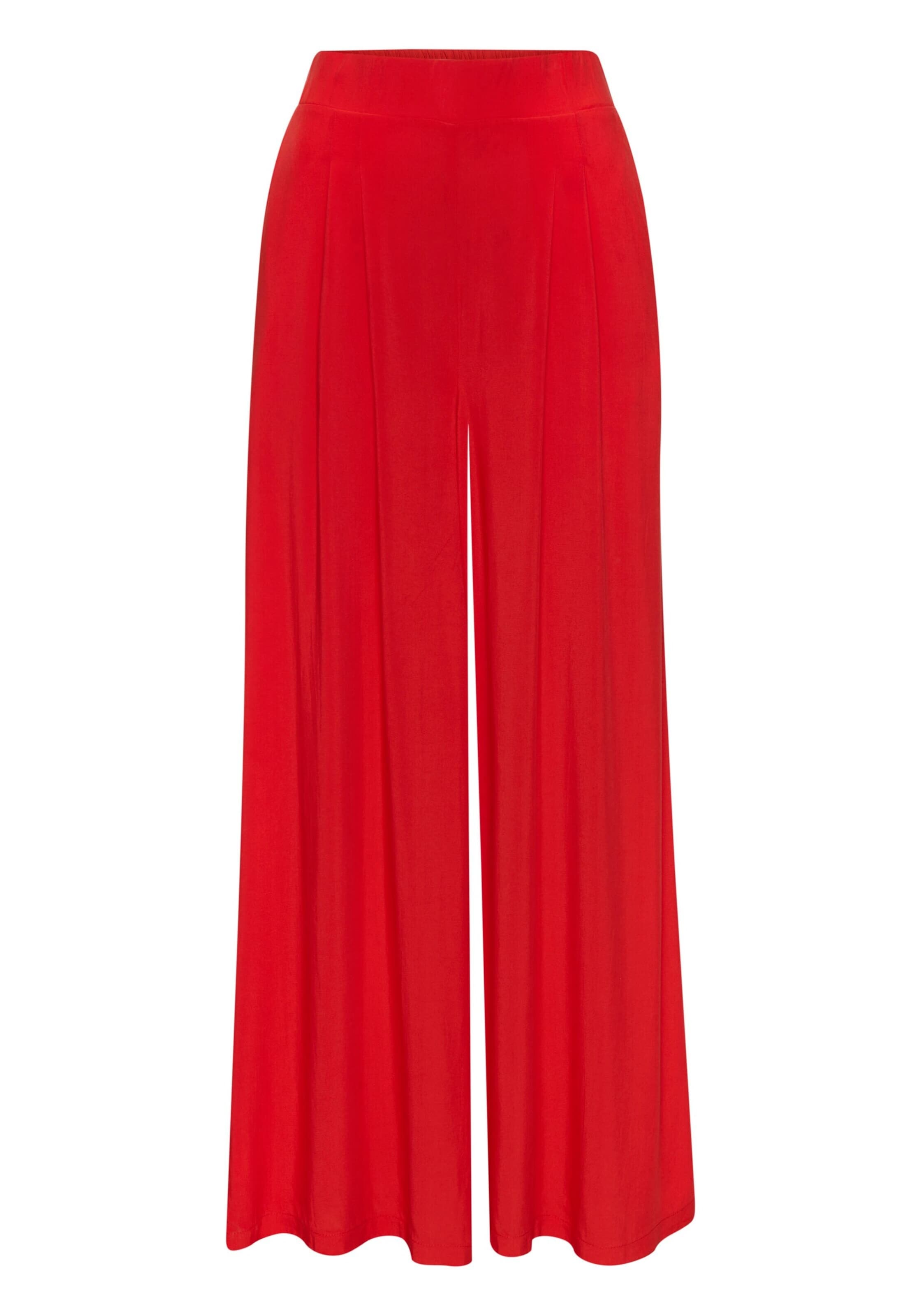 BUFFALO Wide leg Pleat-Front Pants in Red: front