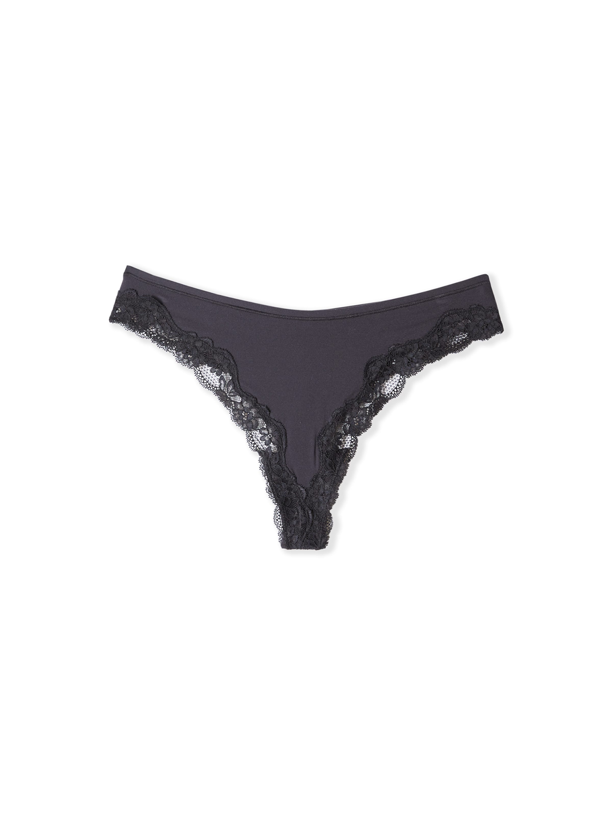 String 'Pure Soft Lace' di ETAM in nero: frontale