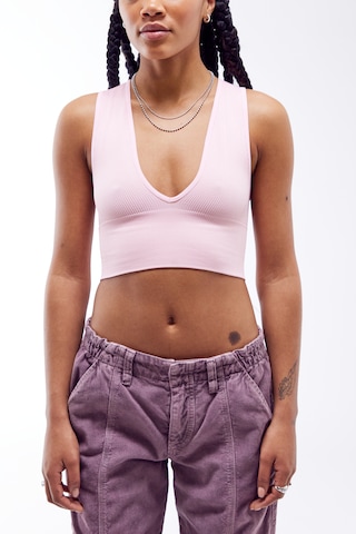 BDG Urban Outfitters Top 'Josie' - rózsaszín: elől