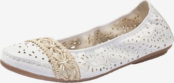 Rieker Ballet Flats in White: front