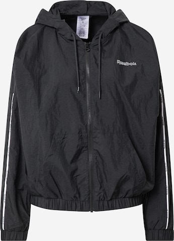 Reebok - Chaqueta deportiva en negro: frente