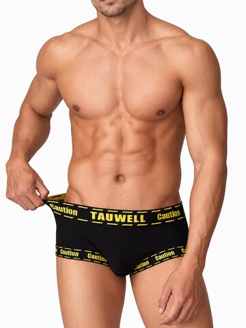 TAUWELL Boxer shorts 'Caution' in Black: front