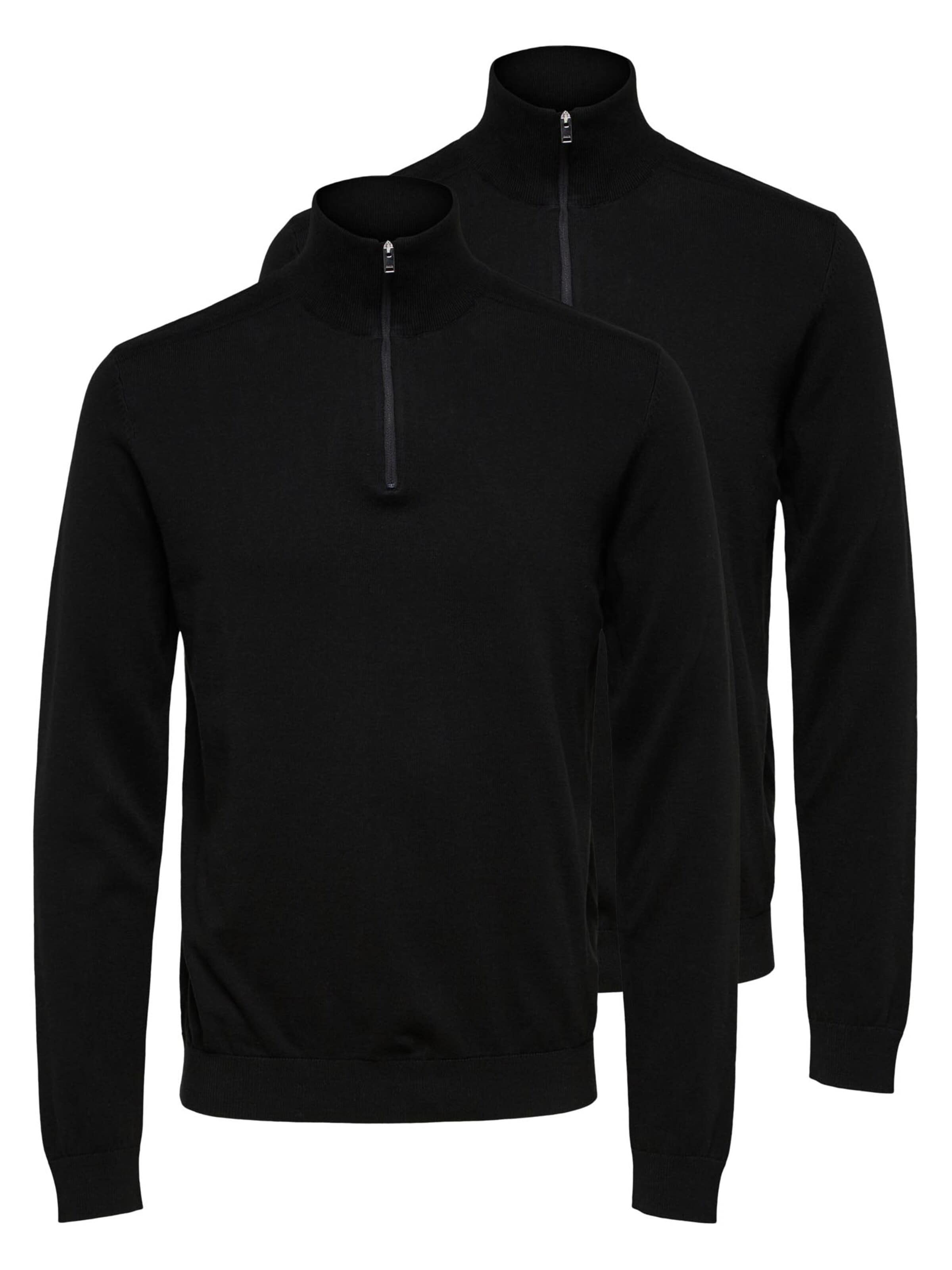 SELECTED Pullover 'Berg'‌‌‌‌ in Schwarz: Vorderseite