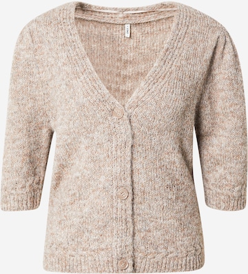 Cardigan 'ONLSTARLA' ONLY en marron : devant