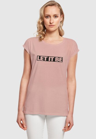 Merchcode Shirt 'Beatles -  Let it be' in Pink: front
