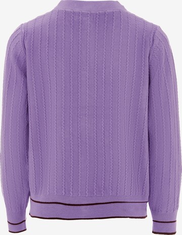 NALLY Knit Cardigan in Purple
