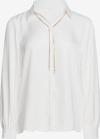 usha BLACK LABEL Blouse in Wit: voorkant