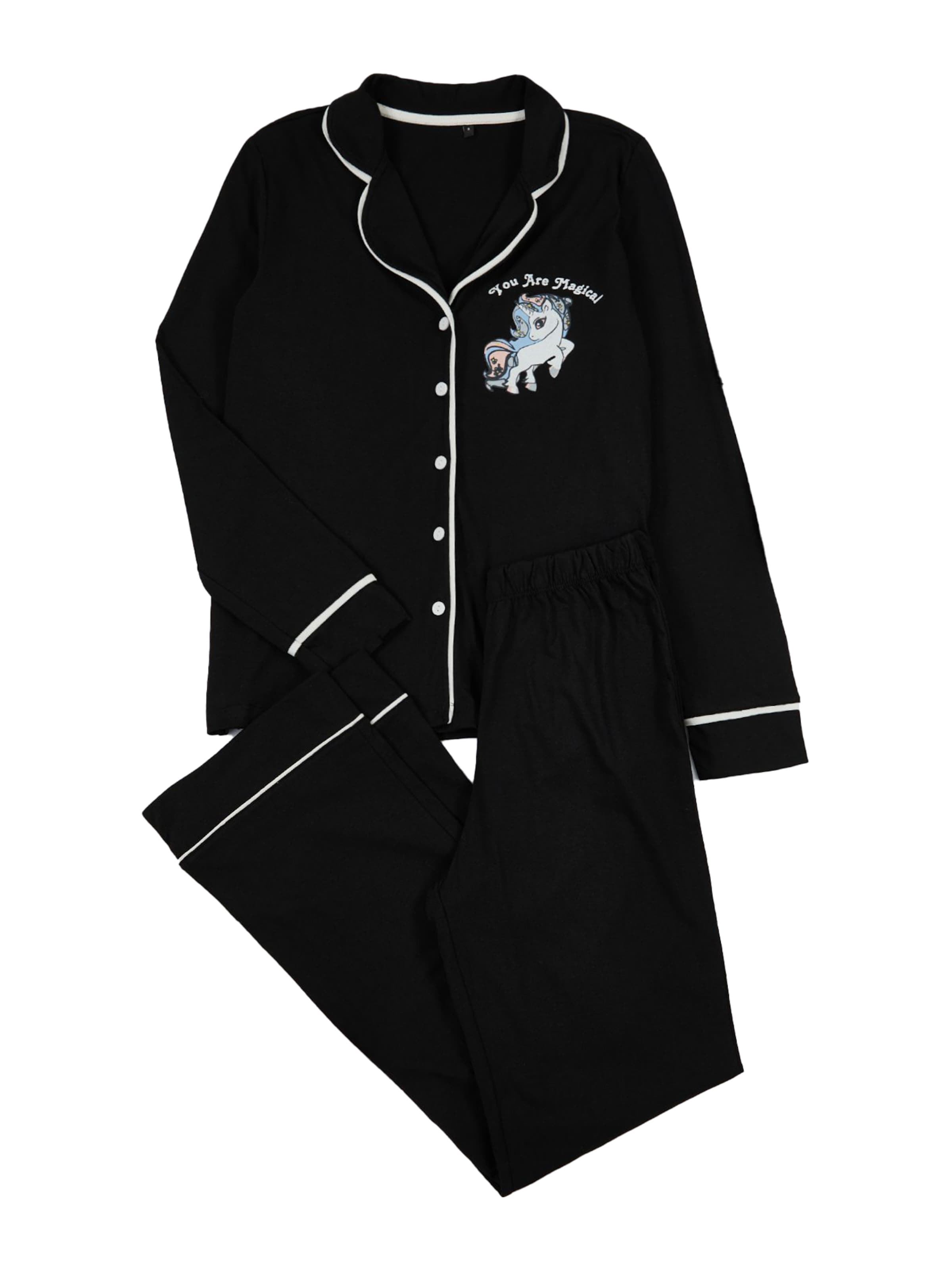 Trendyol Pyjama värissä musta: etupuoli