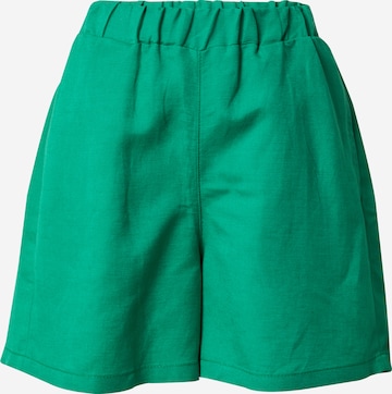 Lindex Широка кройка Панталон 'Sara' в зелено: отпред