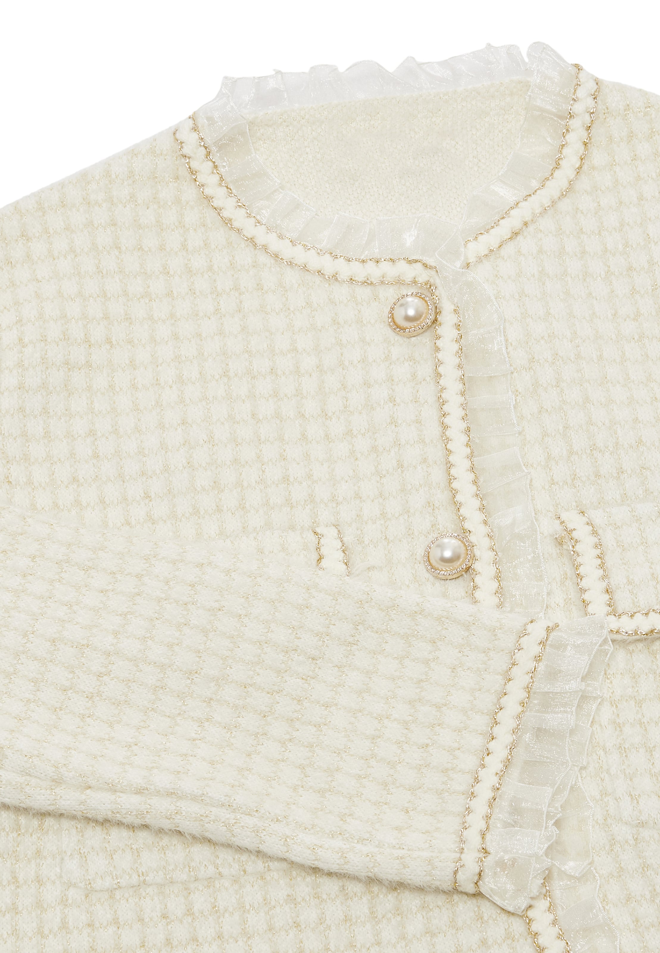 ZITHA - Casaco de malha em bege: frente