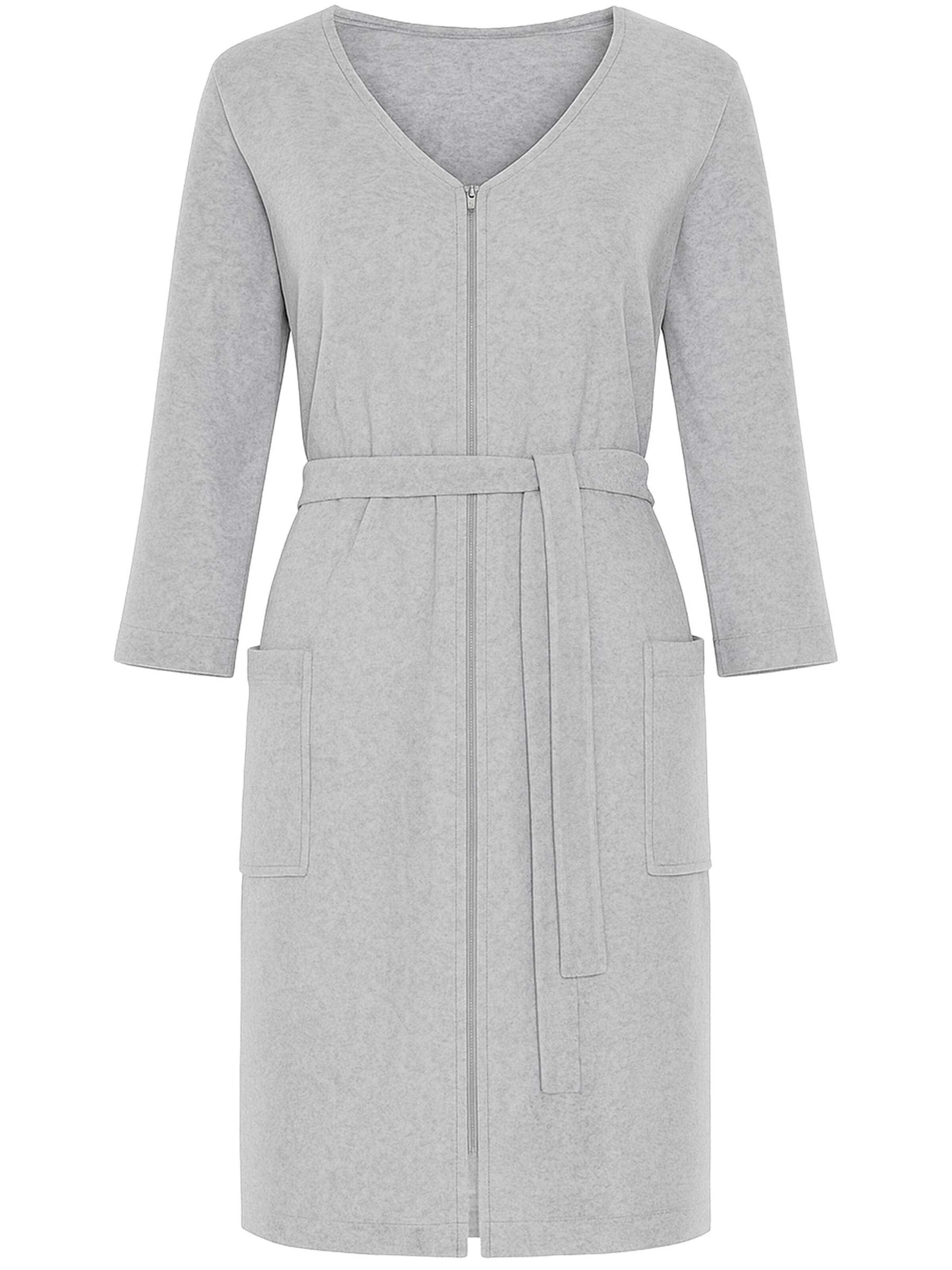 Peignoir long '5011' Vivisence en gris : devant