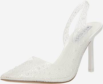 STEVE MADDEN Γόβες slingback 'EVERCLEAR' σε λευκό: μπροστά