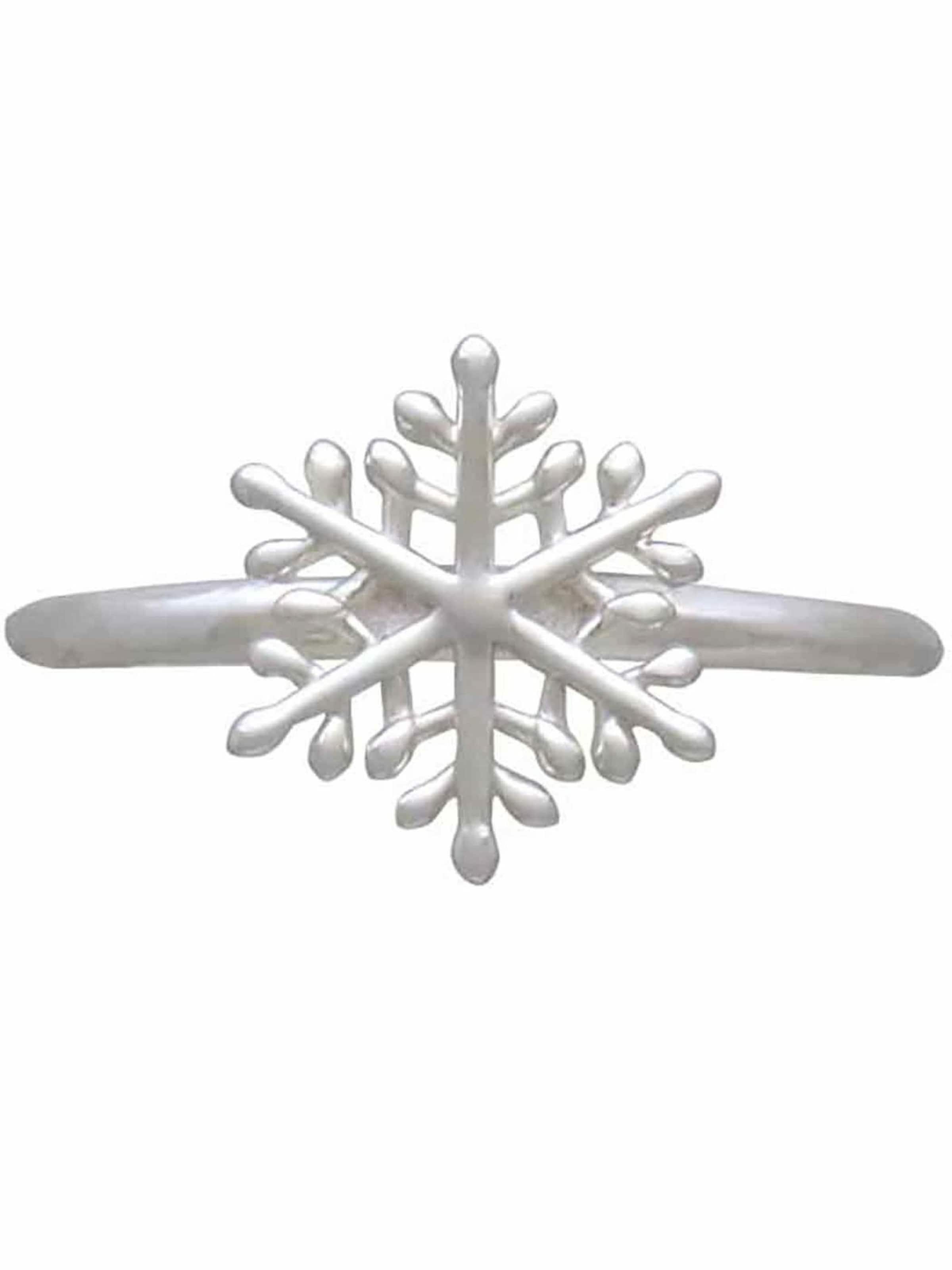 Gemshine Ring 'SCHNEEFLOCKE' in Silber: Vorderseite