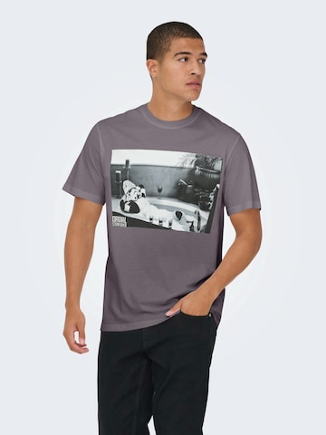 pilka Only & Sons Marškinėliai 'ONSSTORMTROOPER': priekis