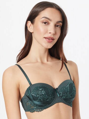 Hunkemöller Balconette Bra 'Reeva' in Green: front