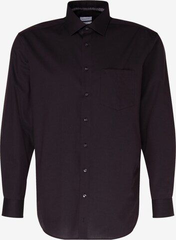 SEIDENSTICKER Zakelijk overhemd ' Comfort ' in Zwart: voorkant