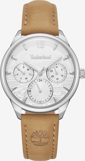TIMBERLAND Analoog horloge 'LADIES HENNIKER 4' in de kleur Bruin / Zilver / Wit, Productweergave