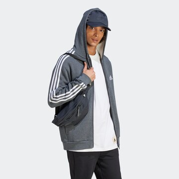 ADIDAS SPORTSWEAR Athletic Zip-Up Hoodie 'Essentials' in Grey