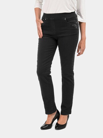 Goldner Regular Jeans 'Louisa' in Zwart: voorkant