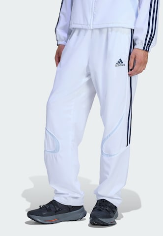 ADIDAS ORIGINALS Loose fit Trousers 'Teamgeist Adicolor' in White: front