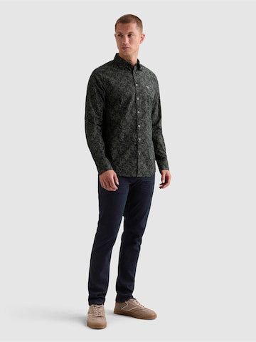 PME Legend Regular fit Overhemd 'Shirt with allover print and embroidered logo' in Blauw