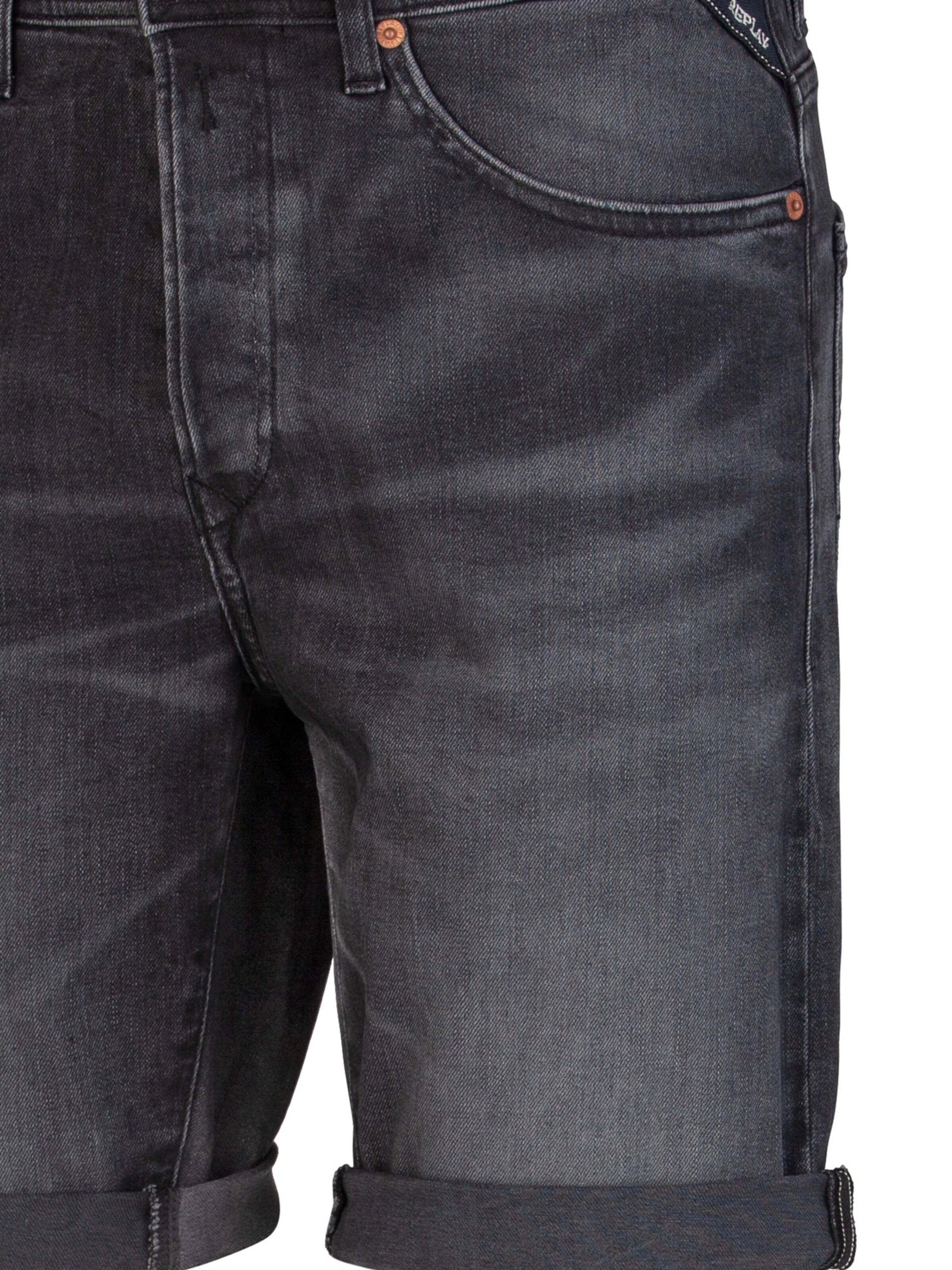 REPLAY Normální Kalhoty – černá