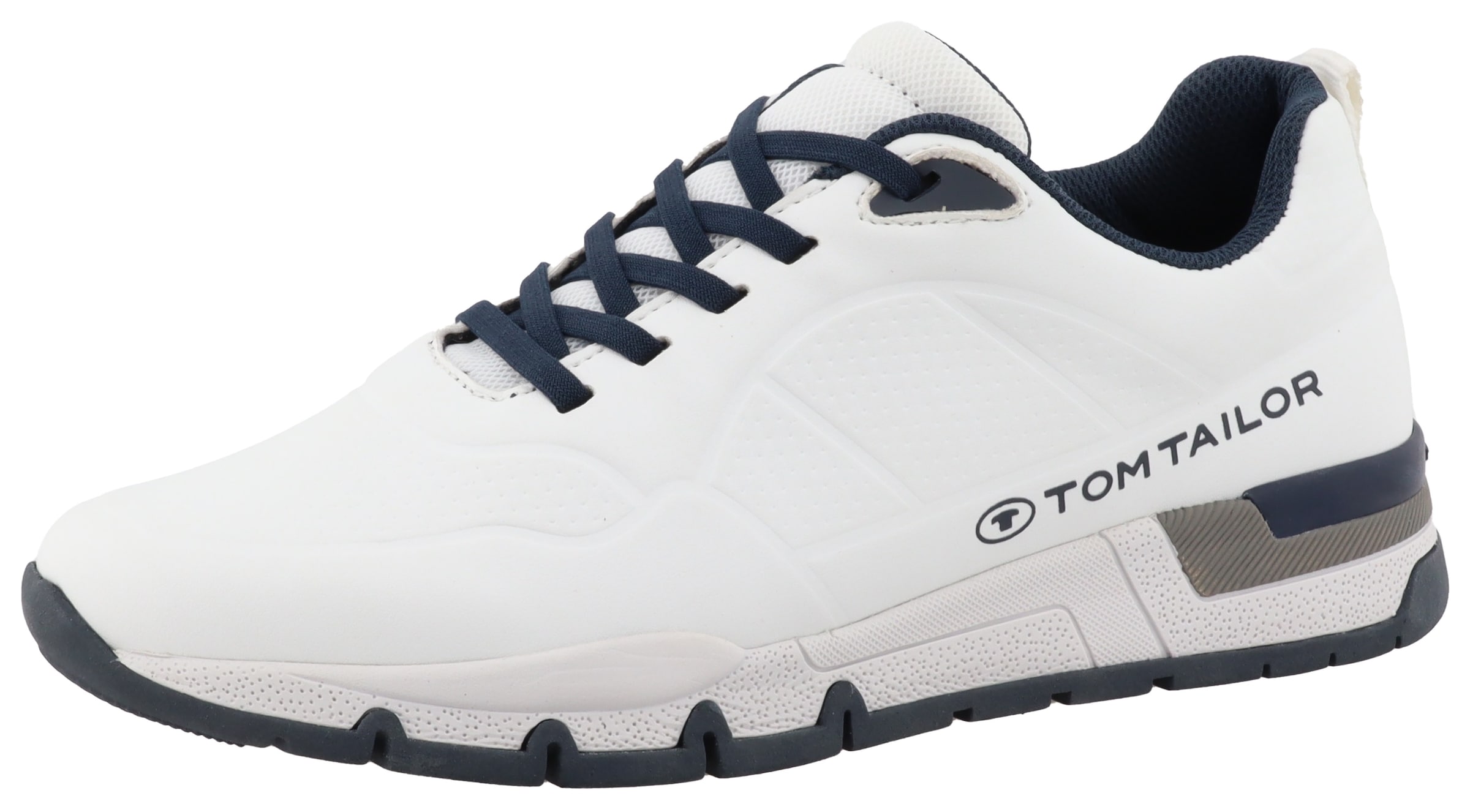 Baskets basses TOM TAILOR en blanc : devant