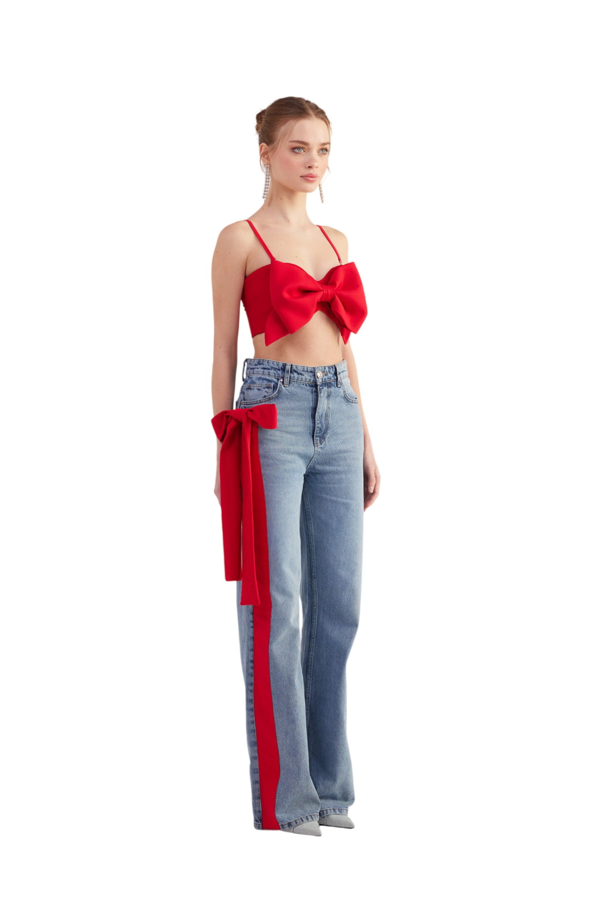 HOLLY LOLLY Wide leg Jeans in Blue