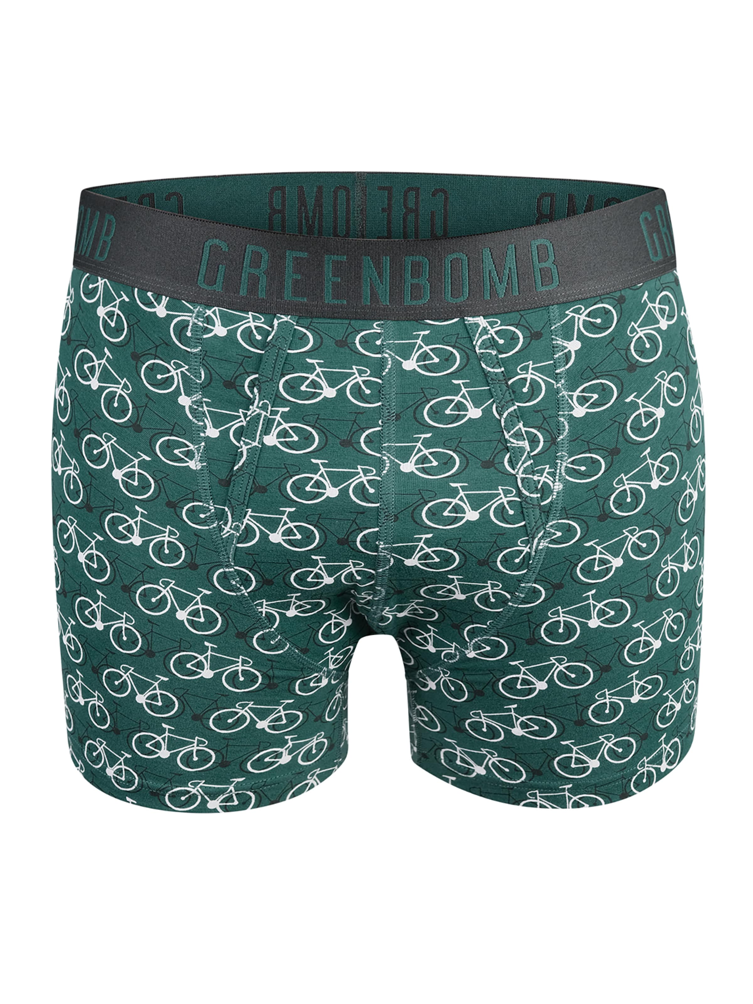 GREENBOMB Boxershorts 'Bike Mono Shadow 2' in Groen: voorkant